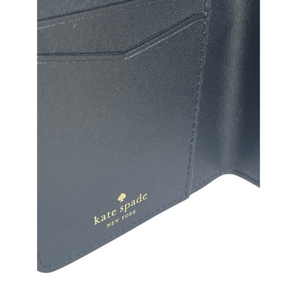 KATE SPADE PASSPORT WALLET SAFFIANO LEATHER BLACK CARDS HOLDER VERSATILE CHIC - Picture 8 of 13